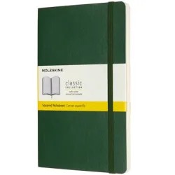 MOLESKINE, MOLESKINE Notizbuch SC L/A5 600035 kariert, myrtengr&uuml;n, 240 S.