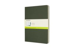 Moleskine Cahier Xlarge, 3er Set, Blanko, Kartoneinband Myrtengrün