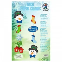 URSUS Kinder-Bastelsets Deco Paper Chains, Schneemann