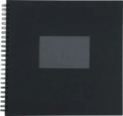 Fotoalbum mit Spiralbindung 24x24cm schwarz