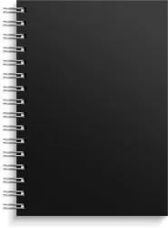 Burde Notizbuch A5 schwarz/silber