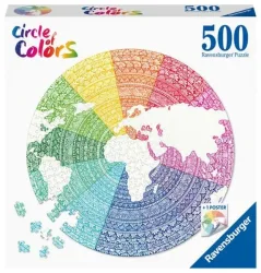 Ravensburger - Puzzle Circle of Colors - Mandala, 500 Teile, Multicolor
