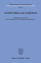 Arnold Gehlen zum Gedächtnis.