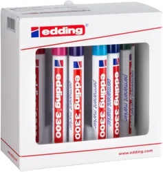 Edding -  Permanent Marker 3300 1-5mm, 10-farbig ass., Multicolor