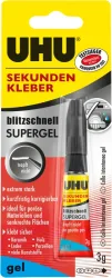 Uhu - Sekundenkleber, 3g, Transparent
