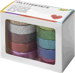 Folia Glitzer Tape Set Mehrfarbig, Farbe