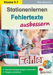 Stationenlernen Fehlertexte ausbessern / Klasse 5-7