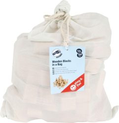 small foot ® Holzbausteine im Beutel - beige