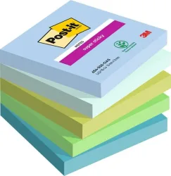 POST-IT Block Super Sticky Oasis 654-5SS-OAS 5-farbig, 5x90 Blatt 76x76mm