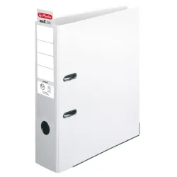 herlitz maX.file Ordner DIN A4 80 mm Weiß 2 Ringe Pappkarton, PP (Polypropylen) Texturiert Hochformat