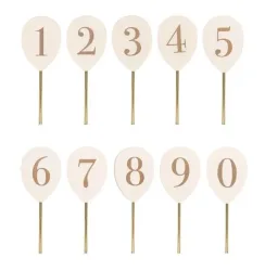 JABADABADO Zahlenballons 4.3x1x11.3cm T303 0-9, Holz