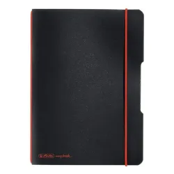 Herlitz Notizbuch A5 Kariert PP (Polypropylen) Schwarz