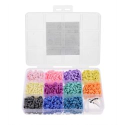 GLOREX Heishi Perlen-Set 61630242 pastel, assortiert 1000 St&uuml;ck