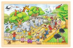 goki Einlegepuzzle Zoobesuch, 24 Teile