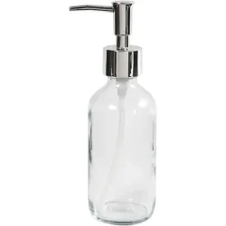 Creativ Company Seifenspender, H 19,3 cm, D 6,3 cm, 230 ml, Transparent, 1 Stk