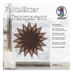 URSUS Faltblätter Faltblätter Transparentpapier, 14 x 14 cm, braun, 100 Blatt