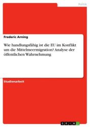 Wie handlungsfähig ist die EU im Konflikt um die Mittelmeermigration? Analyse der öffentlichen Wahrnehmung