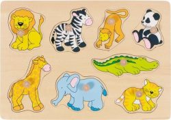goki Steckpuzzle Zootiere, 8 Teile