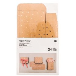 Adventskalender Boxen Kraftpapier/Gold, 24 Stück