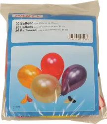 PARTY Ballone, Umfang 91 cm metallic sortiert 20 Stück