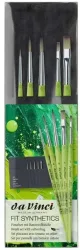 da Vinci Pinselset FIT SYNTHETICS Pinsel mit Baumwolltasche, Größe 0