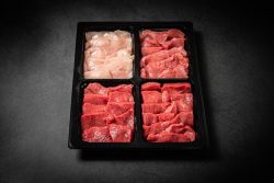 Tischgrill STANDARD mit Rindshuft, Kalbshuft und Pouletbrust