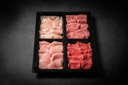 Tischgrill DELUXE mit Rindsfilet, Kalbsfilet, Schweinsfilet und Pouletbrust