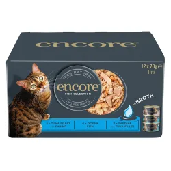 Sparpaket Encore Dose in Brühe 24 x 70 g - Mixpaket Fisch Selection (3 Sorten)