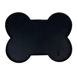 TIAKI Napfunterlage Knochen, schwarz - L 51 x B 38 x H 1 cm