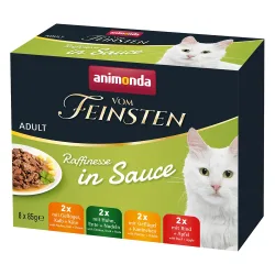 animonda vom Feinsten Adult Raffinesse in Sauce Mixpaket - Mixpaket 1 (4 Sorten, 8 x 85 g)