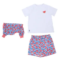 TIAKI Pet & Parent Pyjama im Partnerlook, Melone - Pyjama für Hundeeltern: Grösse M