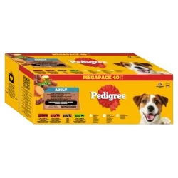 Pedigree Nassfutter Hund Adult, Multipack, Gemischte-Selektion, in Gelee 40x100 g