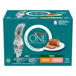 Zum Sonderpreis! 2 x PURINA ONE  - Adult Terrine Mixpaket (48 x 85 g)