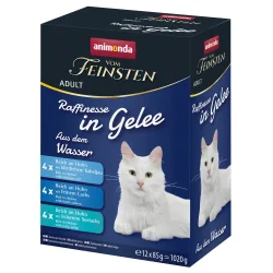 animonda vom Feinsten Adult Raffinesse in Gelee 12 x 85 g - Mixpaket Varietäten aus dem Wasser (3 Sorten)
