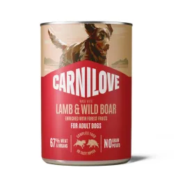 Sparpaket Carnilove Dog in Paté 12 x 400 g - Truthahn & Rentier & Wildschwein
