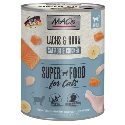 Sparpaket MAC´s Cat 12 x 800 g - Lachs & Huhn