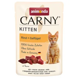 animonda Carny Kitten Pouch 12 x 85 g - Baby-Paté mit Rinderbrühe