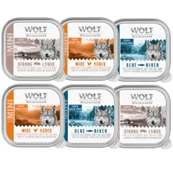Mix-Pakete Wolf of Wilderness Adult - 6 x 150 g MINI Schale: Huhn, Fisch, Schwein