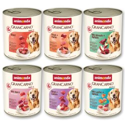animonda GranCarno Original Nassfutter Hund Adult, Mixpaket 6x800 g Herzhafte Variation