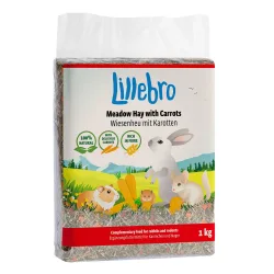 Lillebro Wiesenheu mit Apfel, Löwenzahn oder Karotte - Wiesenheu mit Wildapfel 1 kg