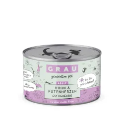 GRAU Adult Getreidefrei 6 x 200 g - Huhn & Putenherzen