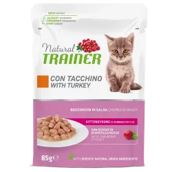 Natural Trainer Kitten & Young  - 24 x 85 g Truthahn