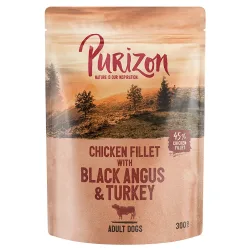 Purizon Original Adult 6 x 300 g - Hühnerfilet mit Black Angus & Truthahn, Süsskartoffel und Cranberry