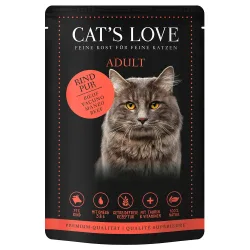 Sparpaket Cat's Love 24 x 85 g - Rind pur