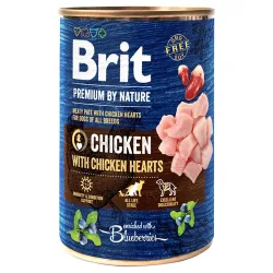 Brit Premium by Nature 6 x 400 g - Huhn mit Hühnerherzen