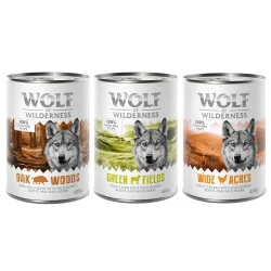 Wolf of Wilderness Adult - Single Protein 6 x 400 g  - Mix (2 x Wildschwein, 2 x Huhn, 2 x Lamm)