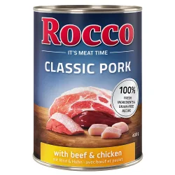 Sparpaket Rocco Classic Pork 12 x 400 g - Huhn & Lachs