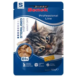 Super Benek Professional Line Sterilized Adult 24 x 100 g - Geflügel