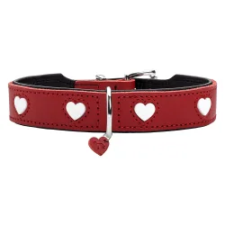 HUNTER Halsband Love, rot - Gr. 55: 41 - 49 cm Halsumfang