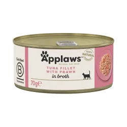Applaws in Brühe 6 x 70 g - Thunfischfilet & Garnele